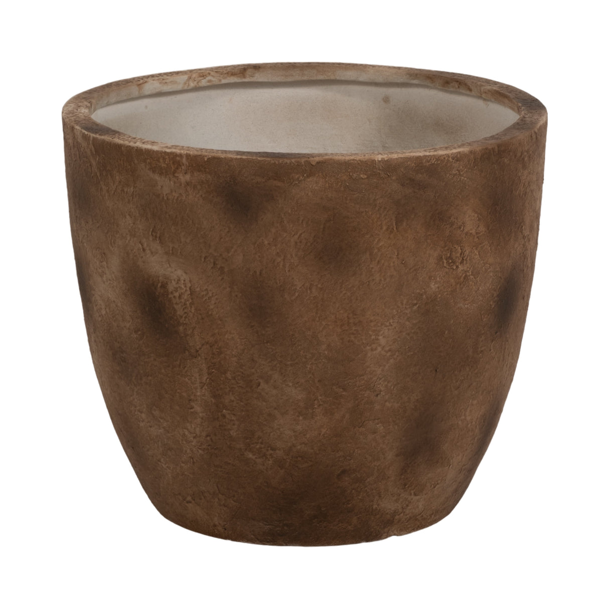 Ec Resin, 24"d Convex Planter, Brown