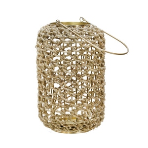 RATTAN 12"H HURRICANE LANTERN, NATURAL