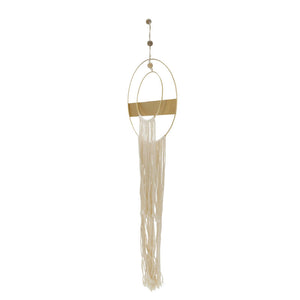 METAL 41"H DREAM CATCHER W/ TASSELS, NATURAL