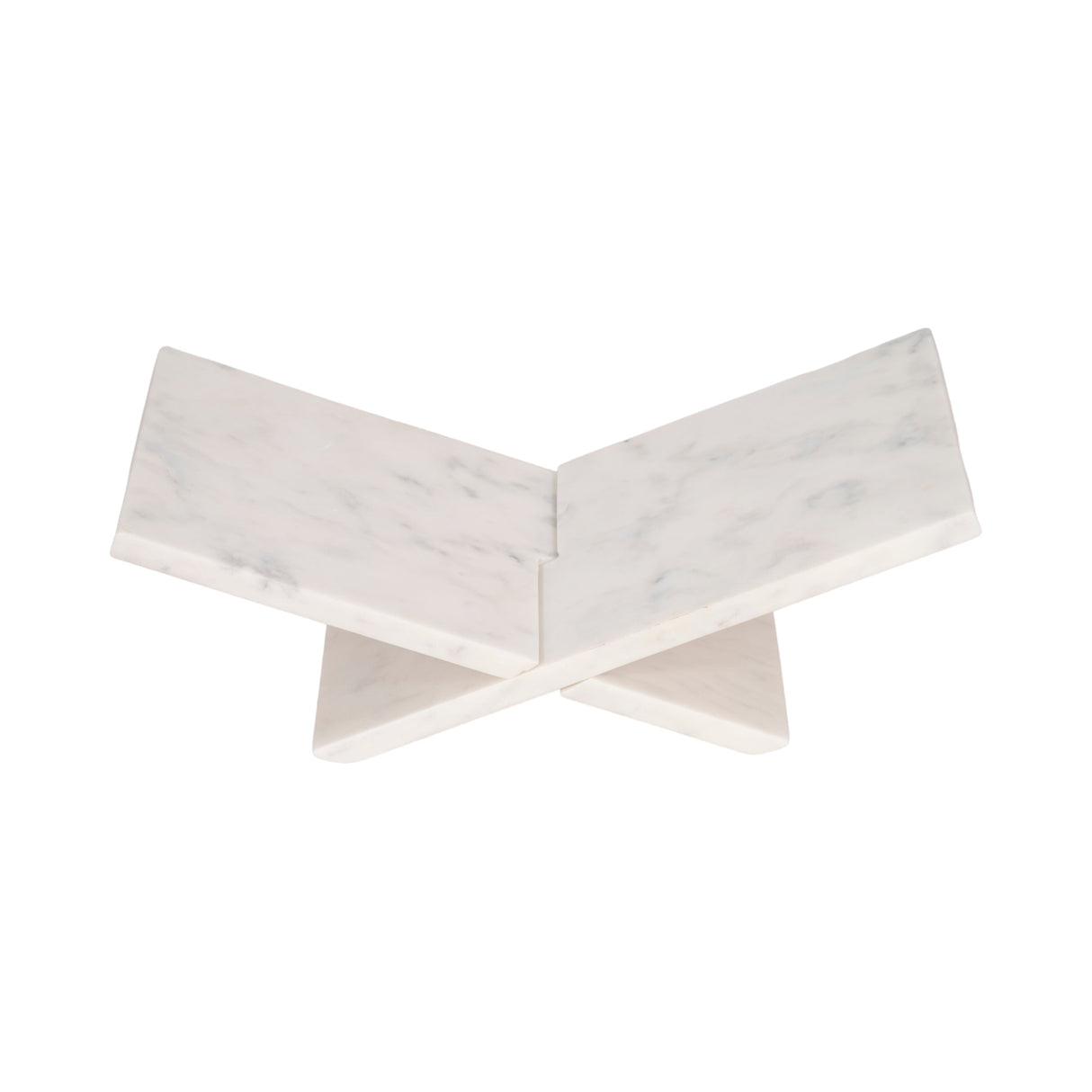 18" Marble Bookstand, White