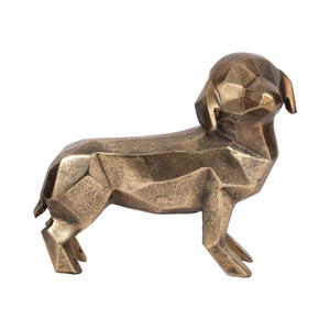 13" Alona Geometric Dog, Gold