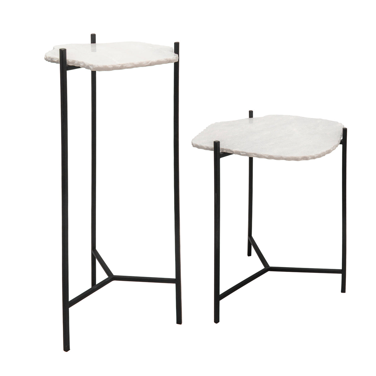 22"H SIDE TABLE, BLACK