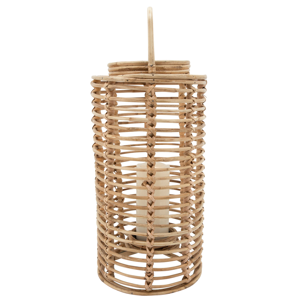 19"H WICKER LANTERN, NATURAL