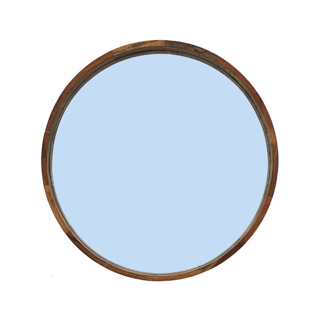 39" ROUND MIRROR, BROWN