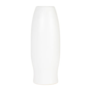 14"H FACE VASE, WHITE