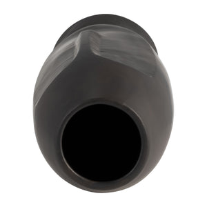 14"H FACE VASE, BLACK