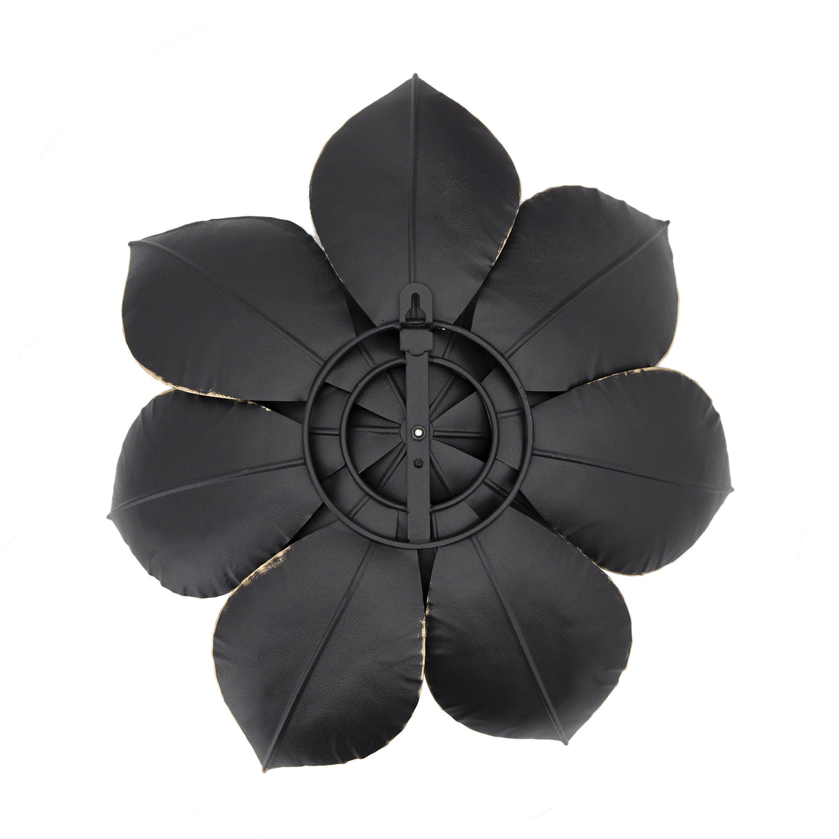 METAL 14" LOTUS WALL DECO, BLACK