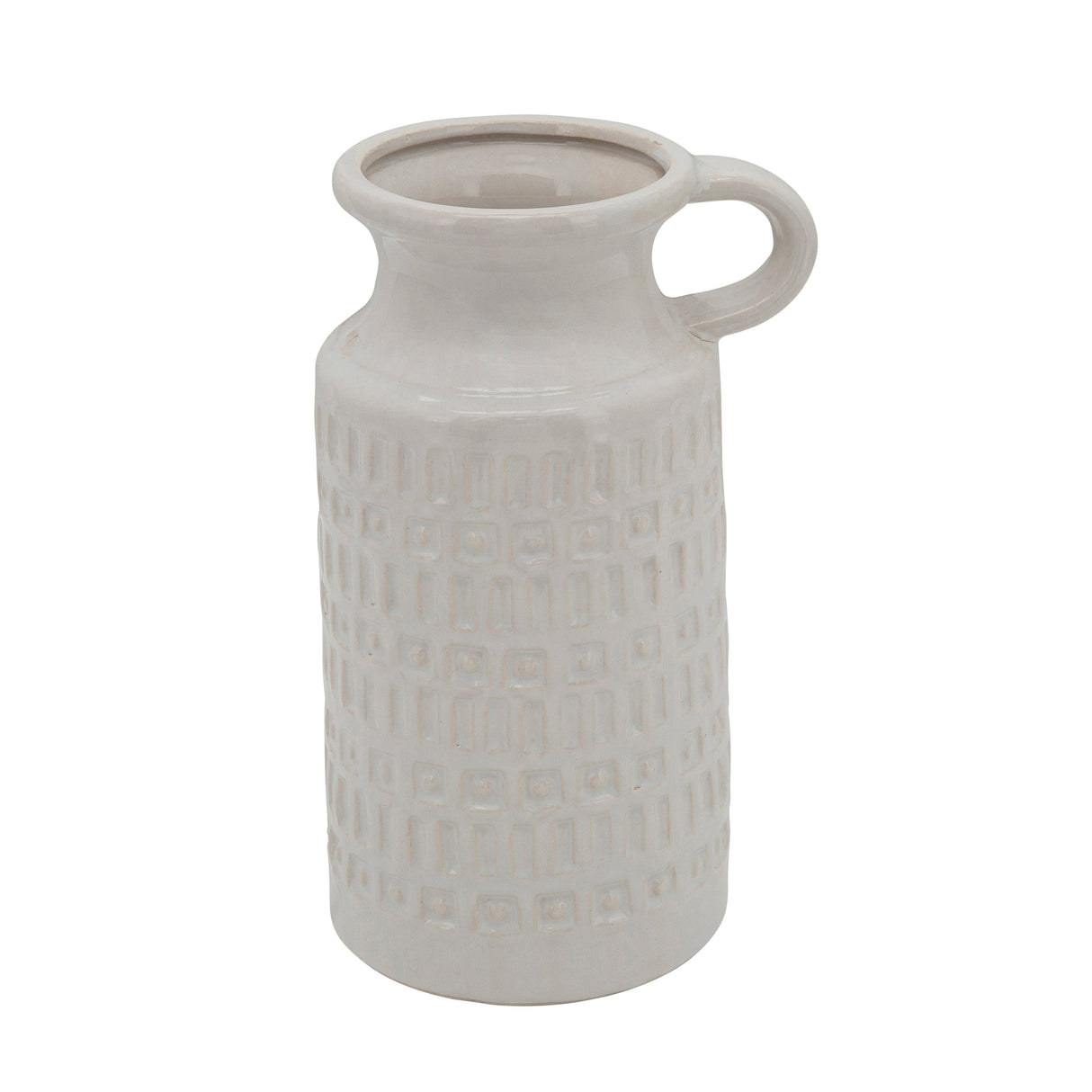 10"H Pitcher, White