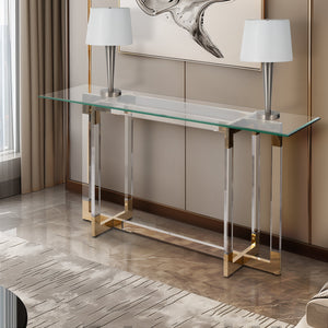 60" Arteaga Acrylic Console Table