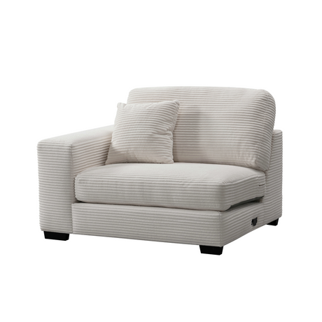 Luna Cream Left Arm Facing Seater W134