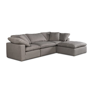 Terra Condo Lounge Modular Sectional Livesmart Fabric Light Grey