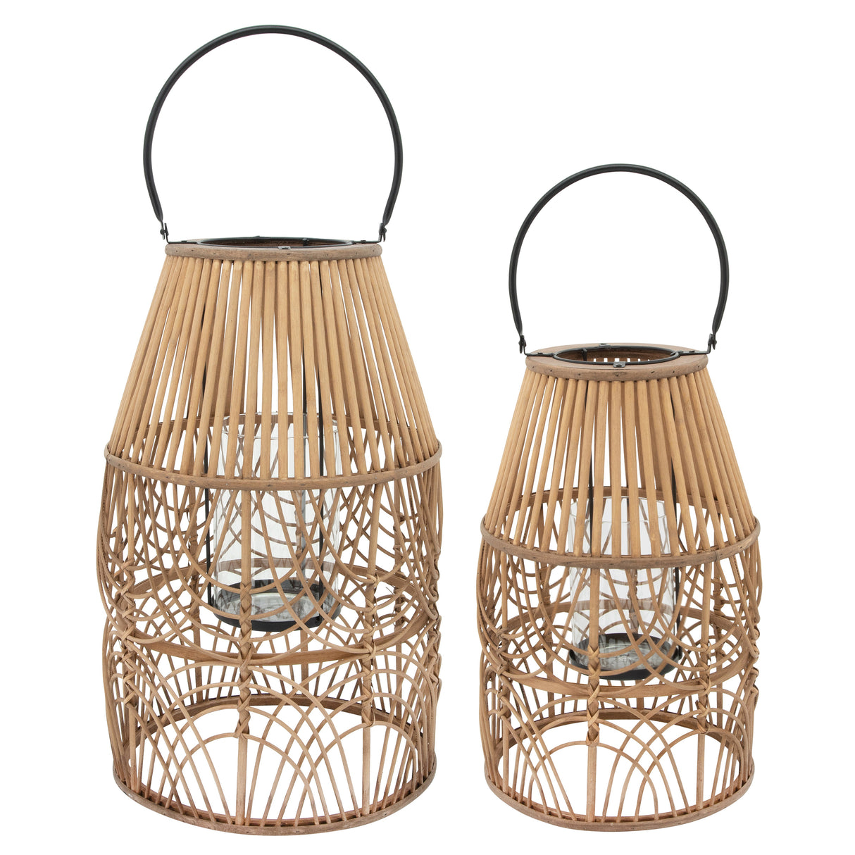 WICKER 21"H LANTERN, NATURAL