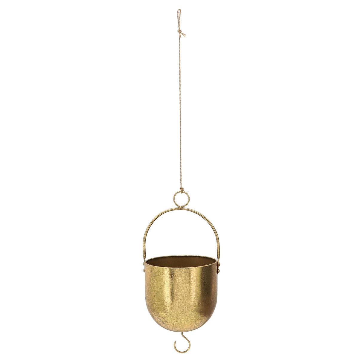 METAL 6" HANGING PLANTER, GOLD