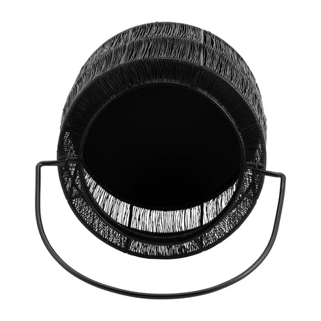 METAL 10.25" WIRE LANTERN, BLACK