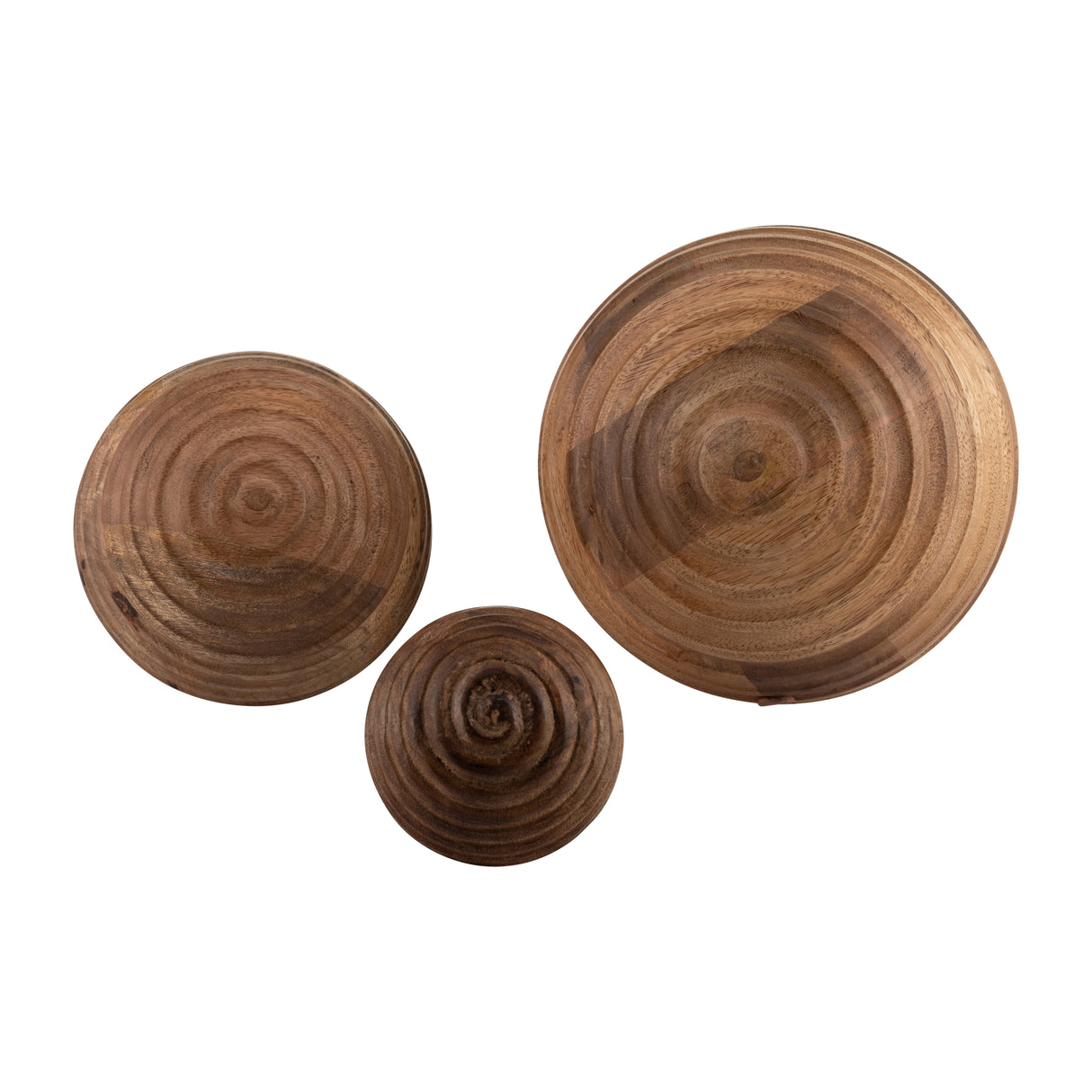 4" WOODEN ORB W/ RIDGES, NATURAL