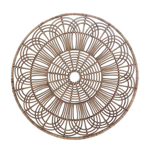 WICKER, 36", ROUND WALL ACCENT, BROWN