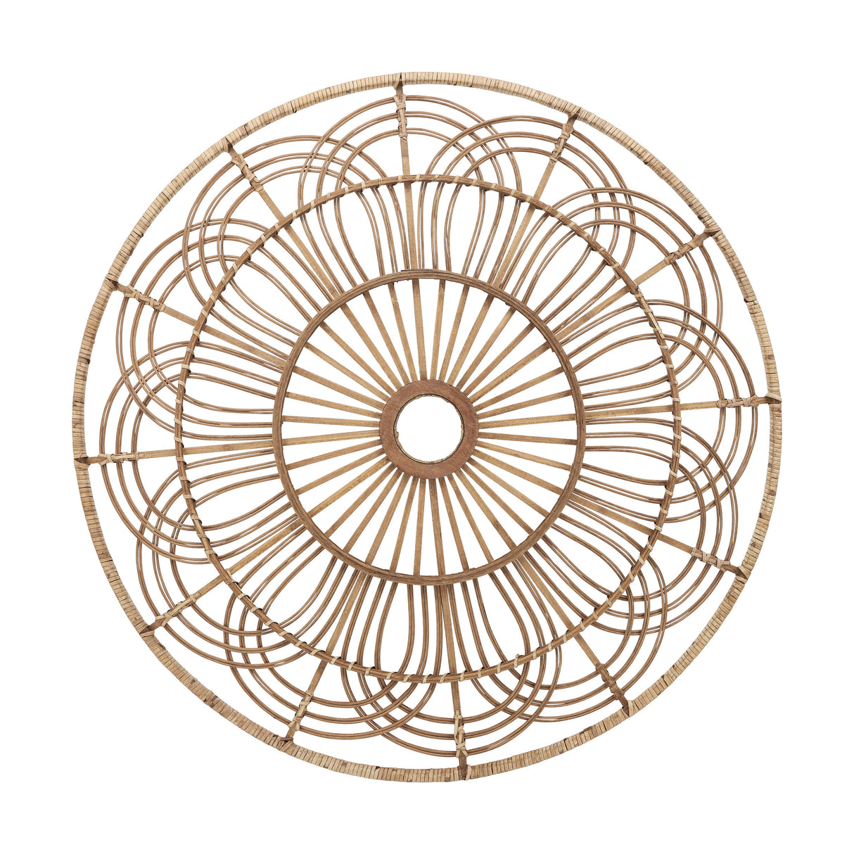 WICKER, 36", ROUND WALL ACCENT, BROWN