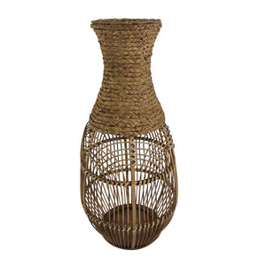 22"H WICKER VASE, BROWN