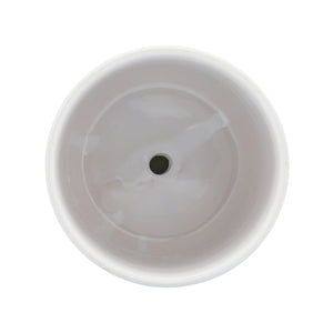 CER, 6" CIRCLES PLANTER W/ SAUCER, OLIVE