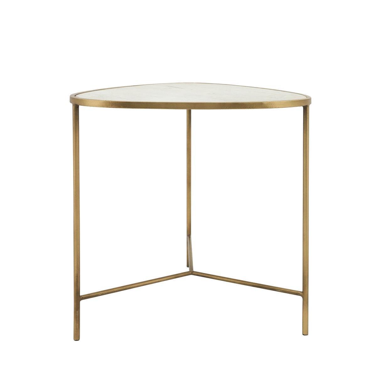 METAL, S/2 18/20" SIDE TABLES, WHITE/GLD