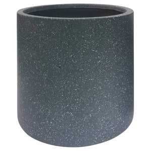 Resin, S/2 13/16"D Round Nested Planters, Gray