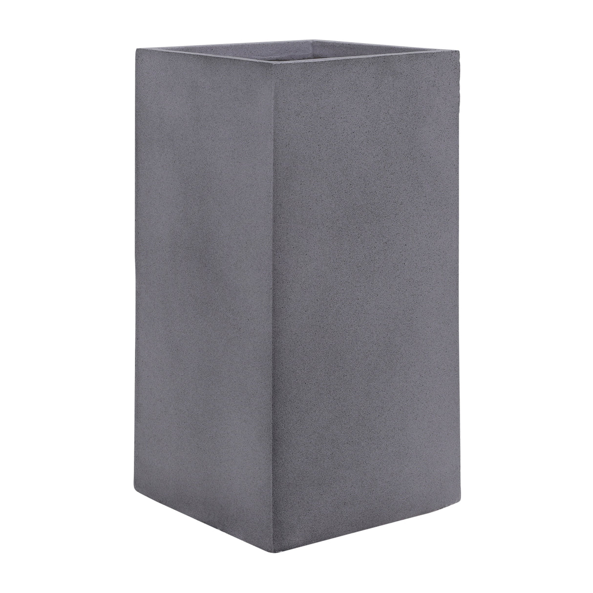 Resin, S/2 11/13"D Square Nested Planters, Gray