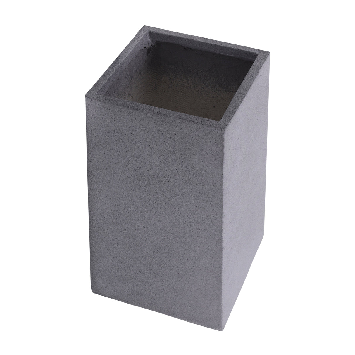 Resin, S/2 11/13"D Square Nested Planters, Gray