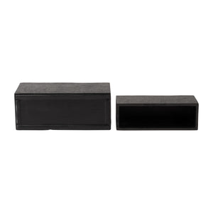 Resin, S/2 24/28"D Nested Rectangular Planters, Bl