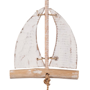 Wood, 43" Hanging Sailboats, Natural