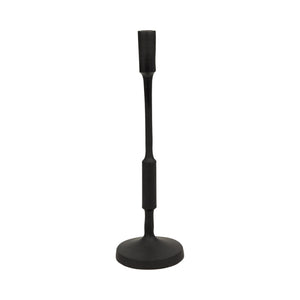 METAL, 16"H TAPER CANDLE HOLDER, BLACK
