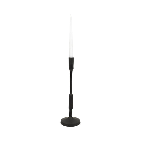 METAL, 16"H TAPER CANDLE HOLDER, BLACK