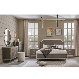 Berlin Gray King Bedroom Set With Two Free Gift GLASS TABLE LAMP