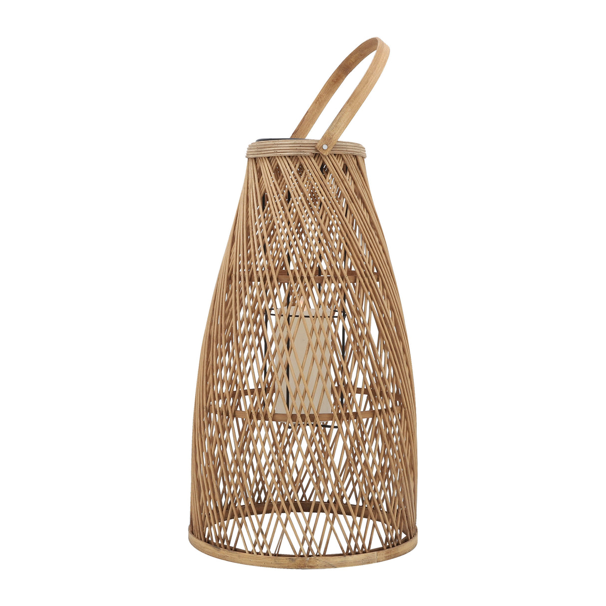 Bamboo, S/3 13/17/21" Woven Lantern, Brown