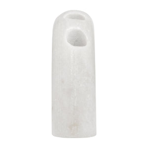 MARBLE, 10" 4-TAPER CANDLE HOLDER, WHITE