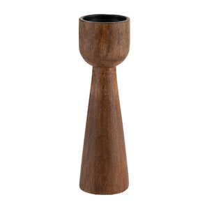 Wood, 15"H Candle Holder, Natural