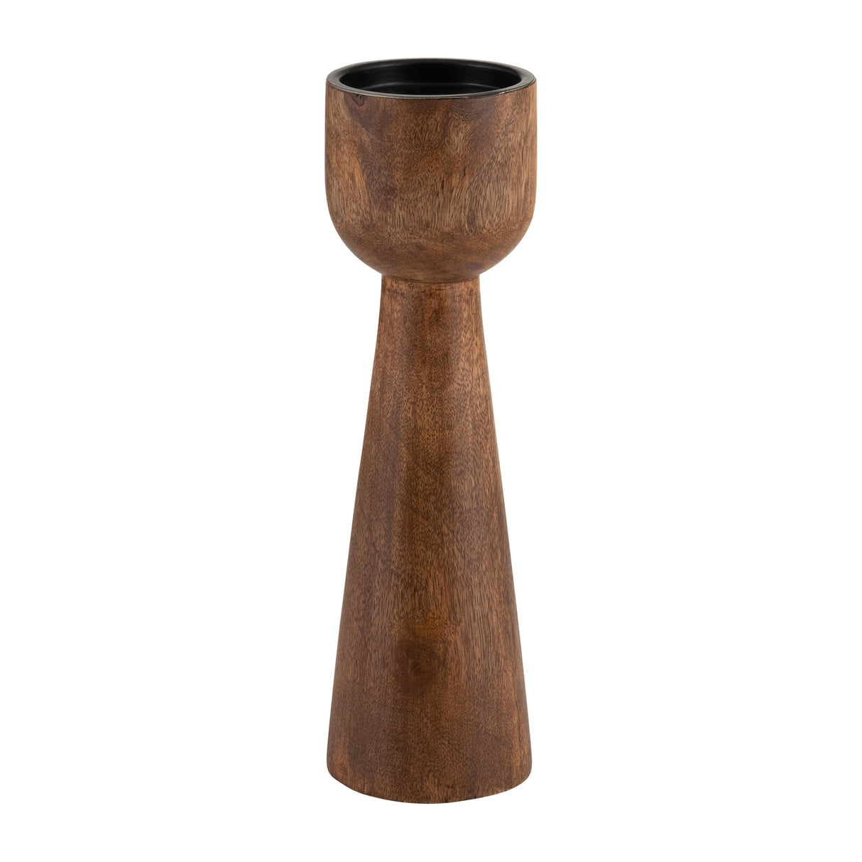 Wood, 15"H Candle Holder, Natural