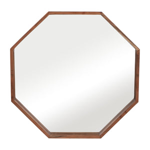 WOOD,30X30, OCTAGON SHAPED MIRROR,CHERRY