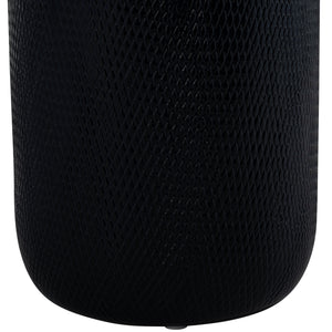 CER, 12"H GROOVED VASE, NAVY BLUE