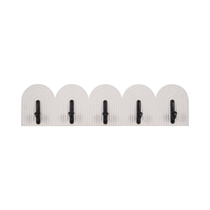 24" 5-arch Wall Hooks, White