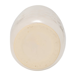 CER, 9" CIRCLES VASE, BEIGE