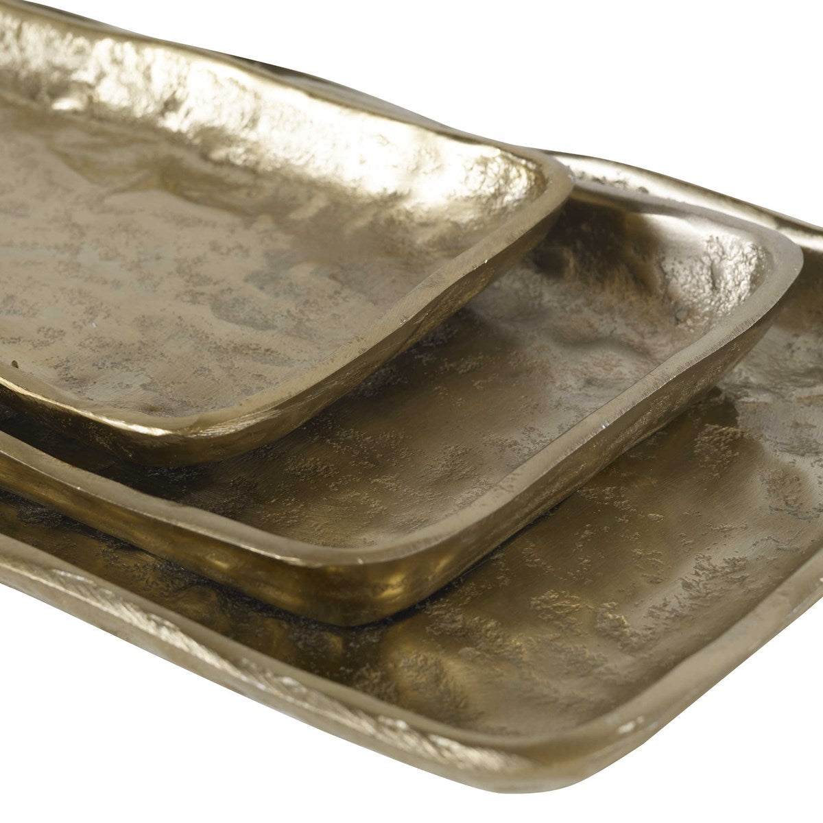 Artisan Trays, Antique Gold, S/3