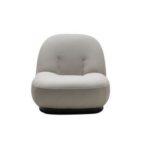 Boucle Leather Accent Chair