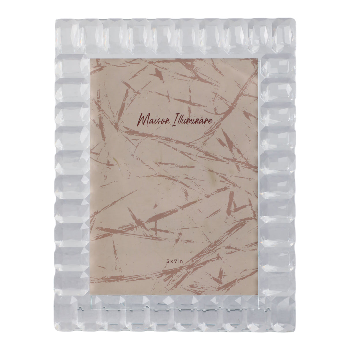 5x7 Beveled Edge Crystal Photo Frame, Clear