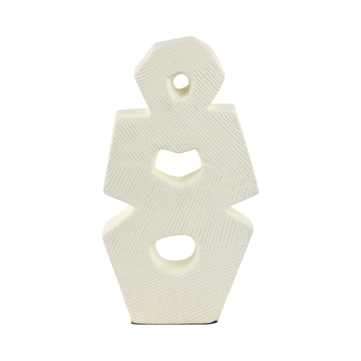 18" Terracotta Abstract Sculpture, Ivory