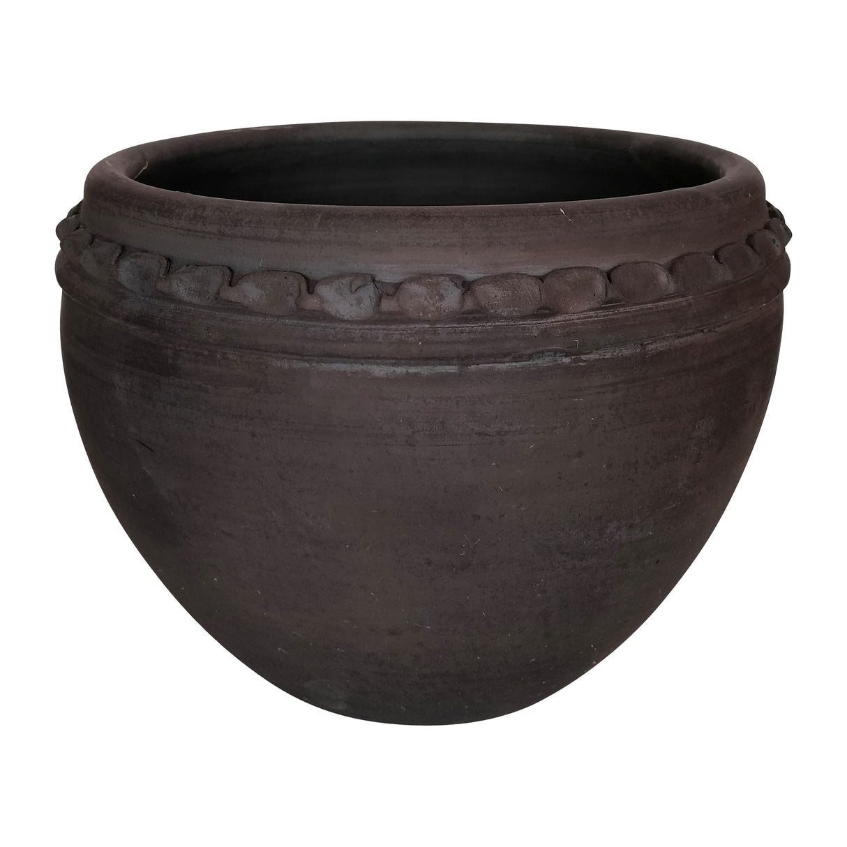 TERRACOTTA, 10" DECORATIVE BOWL, BLACK