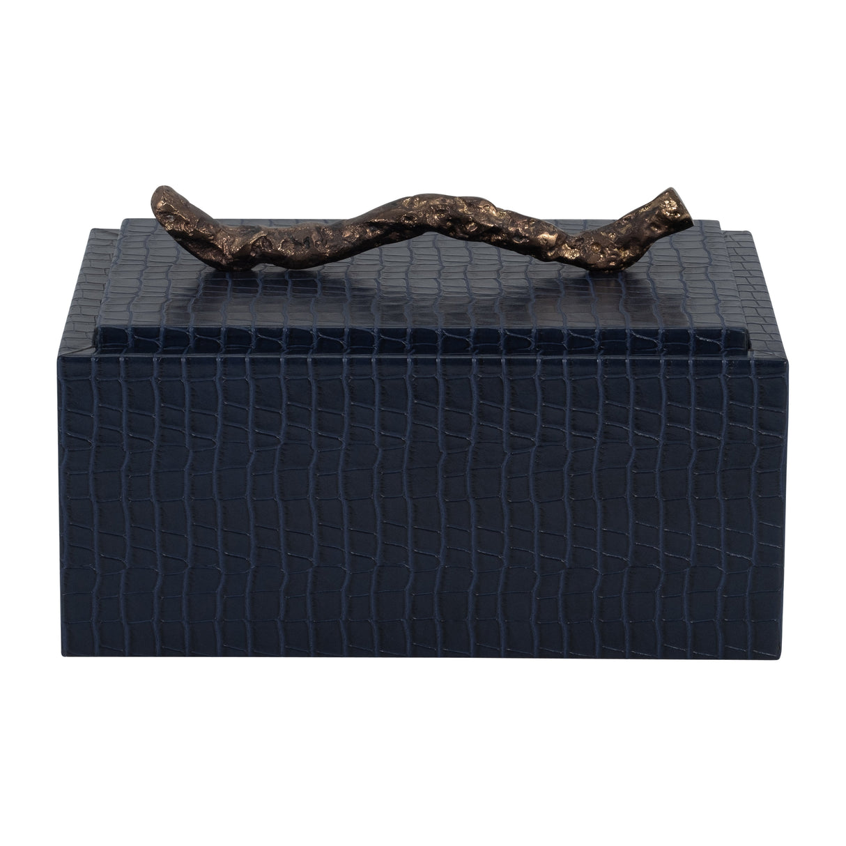 FAUX LEATHER, 10" COPENHAGEN BOX, NAVY