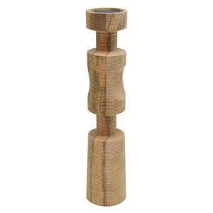 WOOD, 20" NOMAD PILLAR CANDLEHOLDER, NATURAL