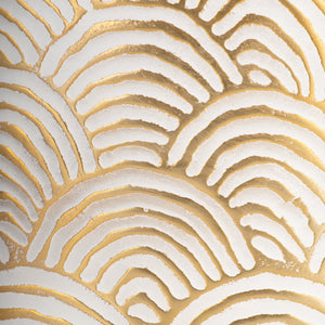 METAL, 12" ARCH PATTERN VASE, GOLD