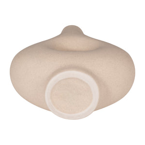 CER, 7" SHORT OPEN CUT-OUT NOMAD VASE, IVORY