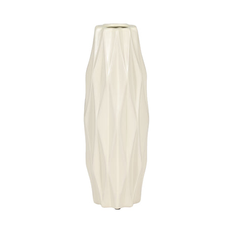 CER, 12" FLUTTER VASE, COTTON